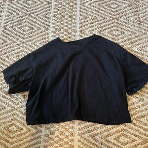 Black Crop Tee